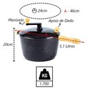 Ver imagem 3 de Pipoqueira Alumínio Preta Pipoca Doce Salgada 5100ml 24cm