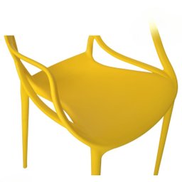 Kit 2 Cadeiras Allegra 100% Polipropileno Leve e Resistente:amarelo - 5