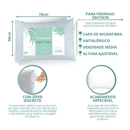Travesseiro Select Luxo Fibra de Silicone Importada e Antialérgica - 2