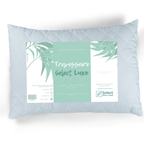 Travesseiro Select Luxo Fibra de Silicone Importada e Antialérgica