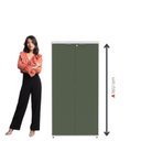 Ver imagem 6 de Armário Alto para Escritório com Portas Pivotantes PE40 Branco/Sálvia