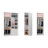 Guarda Roupas de Canto Closet Aberto 3 Módulos com 3 Gavetas 5 Cabideiros Prime Luciane Móveis - 2