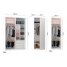 Guarda Roupas de Canto Closet Aberto 3 Módulos com 3 Gavetas 5 Cabideiros Prime Luciane Móveis - 3