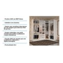 Ver imagem 5 de Guarda Roupas de Canto Closet Aberto 3 Módulos com 3 Gavetas 5 Cabideiros Prime Luciane Móveis