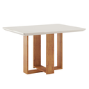 Ver imagem 3 de Mesa de Jantar Retangular Ligia com 4 Cadeiras Iza Mel/bege/vd Off White - Casa Giulia