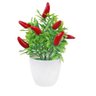 Vaso Planta Artificial Bonsai Pimenta Decoração Mesa Jardim - 1