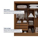 Ver imagem 6 de Guarda Roupa Casal 2 Portas 100% MDF Monte Rei