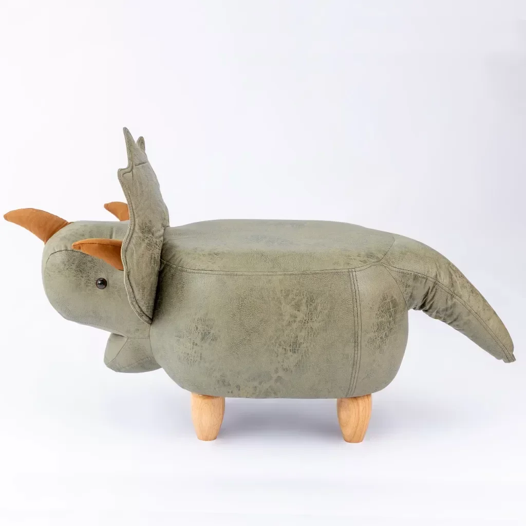 Ver imagem 6 de Puff Infantil Dinossauro Couro Sintético e Madeira L63xa38xc32:sem