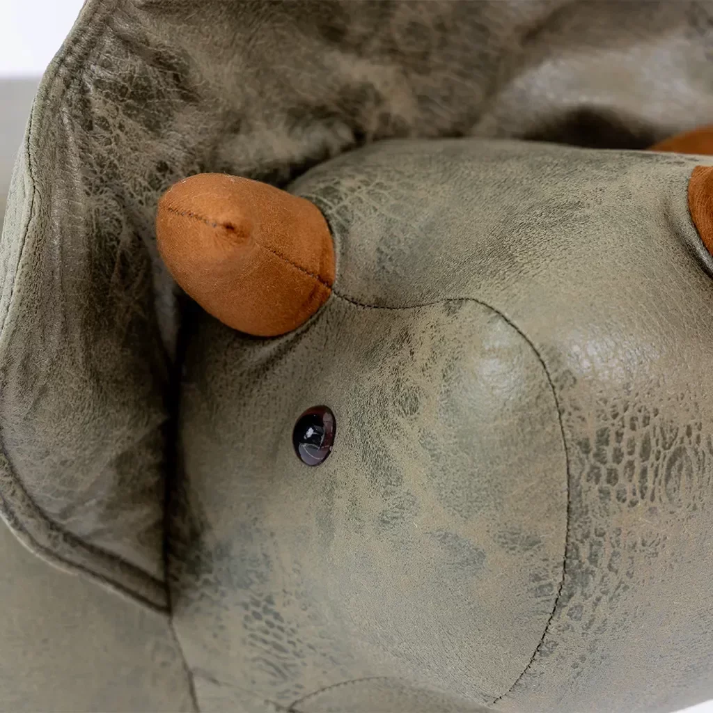 Ver imagem 5 de Puff Infantil Dinossauro Couro Sintético e Madeira L63xa38xc32:sem