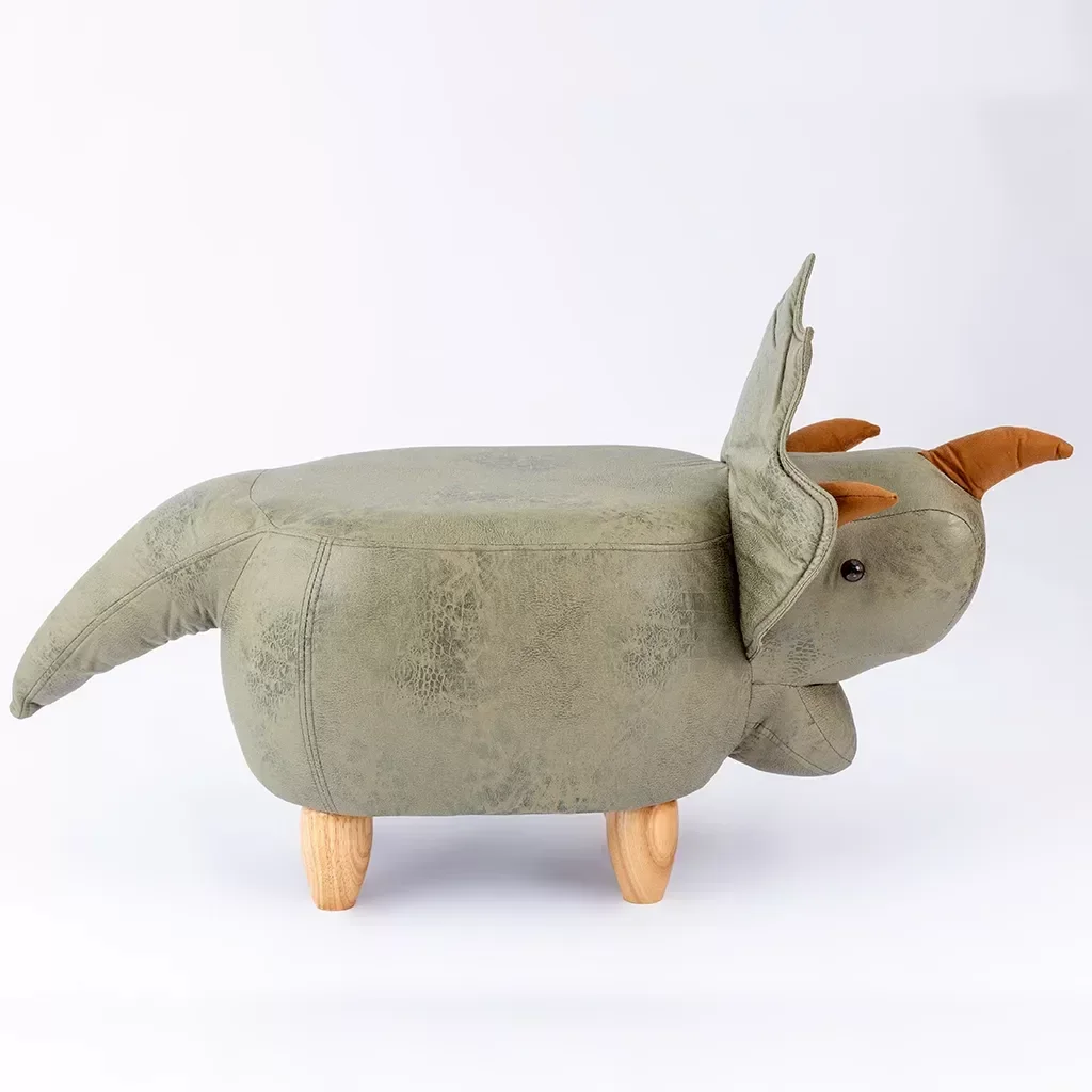 Ver imagem 7 de Puff Infantil Dinossauro Couro Sintético e Madeira L63xa38xc32:sem