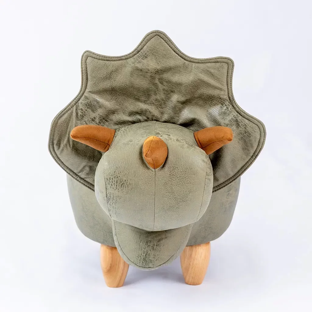 Ver imagem 2 de Puff Infantil Dinossauro Couro Sintético e Madeira L63xa38xc32:sem