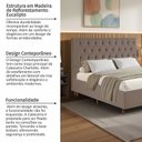 Ver imagem 5 de Cabeceira em Madeira Maciça Estofada com Botões Capitonê King Charlotte Espresso Móveis