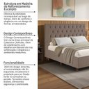 Ver imagem 6 de Cabeceira em Madeira Maciça Estofada com Botões Capitonê King Charlotte Espresso Móveis