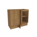 Ver imagem 3 de Balcão de Canto Reto Celeste Kappesberg 100% Mdf 1 Porta Nogueira/branco 98cm