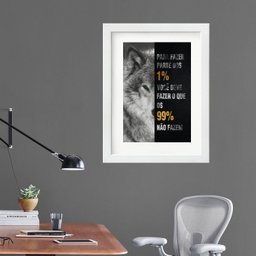 Quadro para Empresas - Motivacional - 60x48cm:madeira Branca - 1