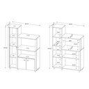 Ver imagem 2 de Armário Multiuso para Forno e Microondas com 3 Portas Multimóveis CR20009 Branco