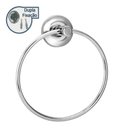 Ver imagem 2 de Porta Toalha Argola Mãos Rosto Metal Inox Cromado Banheiro
