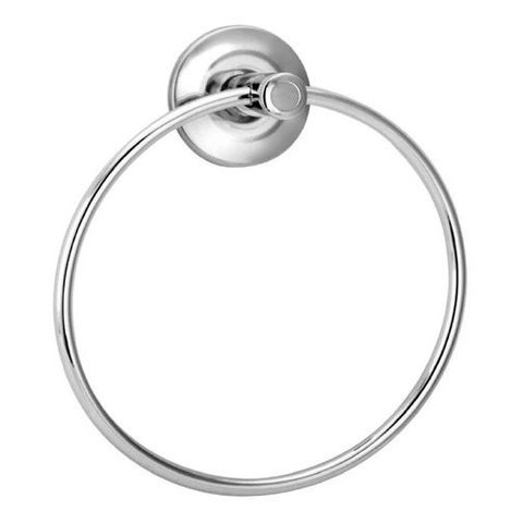 Porta Toalha Argola Mãos Rosto Metal Inox Cromado Banheiro