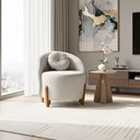 Ver imagem 1 de Poltrona Orgânica Curva Amsterdã Boucle Cinza Claro - Montanari's Decor