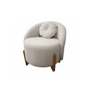 Ver imagem 2 de Poltrona Orgânica Curva Amsterdã Boucle Cinza Claro - Montanari's Decor