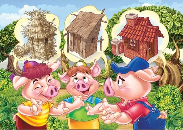 Puzzle Progressivo 12, 20, 30 Peças - Grow - OS TRES PORQUINHOS - 2