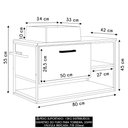 Ver imagem 3 de Gabinete de Banheiro Suspenso 80cm com Cuba Yuri Mel Z54 - Mpozenato