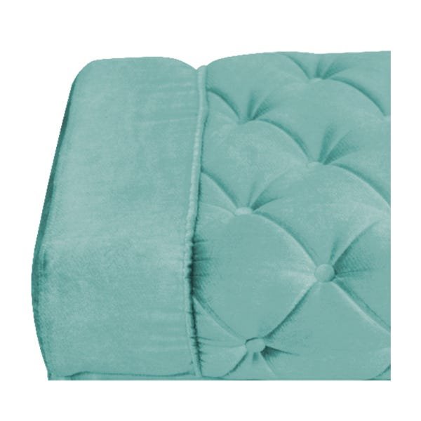 Kit 3 Puff Berlim Base Giratória de Metal Suede Azul Tiffany - 5