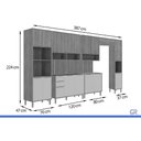 Ver imagem 3 de Kit Cozinha 9 Peças Divina CZ620 Cinamomo/Titanium MGM