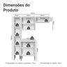 Armário de Cozinha Compacta 156cm Emilly Madesa Branco 01 - 4