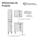 Ver imagem 5 de Armário de Cozinha Compacta 156cm Emilly Madesa Branco 01