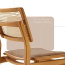 Ver imagem 4 de Conjunto Bistrô Ballare 4 Lugares Tampo MDF com Banquetas Estofadas Imbuia 60cm Moderna