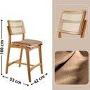 Ver imagem 5 de Conjunto Bistrô Ballare 4 Lugares Tampo MDF com Banquetas Estofadas Imbuia 60cm Moderna