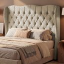 Ver imagem 7 de Cabeceira Cama Box Queen Size Alora 160cm Estofada Capitonê Moderna Linho Bege - Desk Design