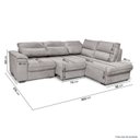 Ver imagem 3 de Sofá de Canto Retrátil Chaise Lado Direito 4 Lugares Nest CabeCasa MadeiraOriginals Cinza