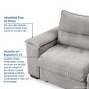 Ver imagem 5 de Sofá de Canto Retrátil Chaise Lado Direito 4 Lugares Nest CabeCasa MadeiraOriginals Cinza