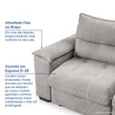 Ver imagem 5 de Sofá de Canto Retrátil Chaise Lado Esquerdo 4 Lugares Nest CabeCasa MadeiraOriginals