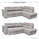 Ver imagem 4 de Sofá de Canto Retrátil Chaise Lado Direito 4 Lugares Nest CabeCasa MadeiraOriginals Cinza