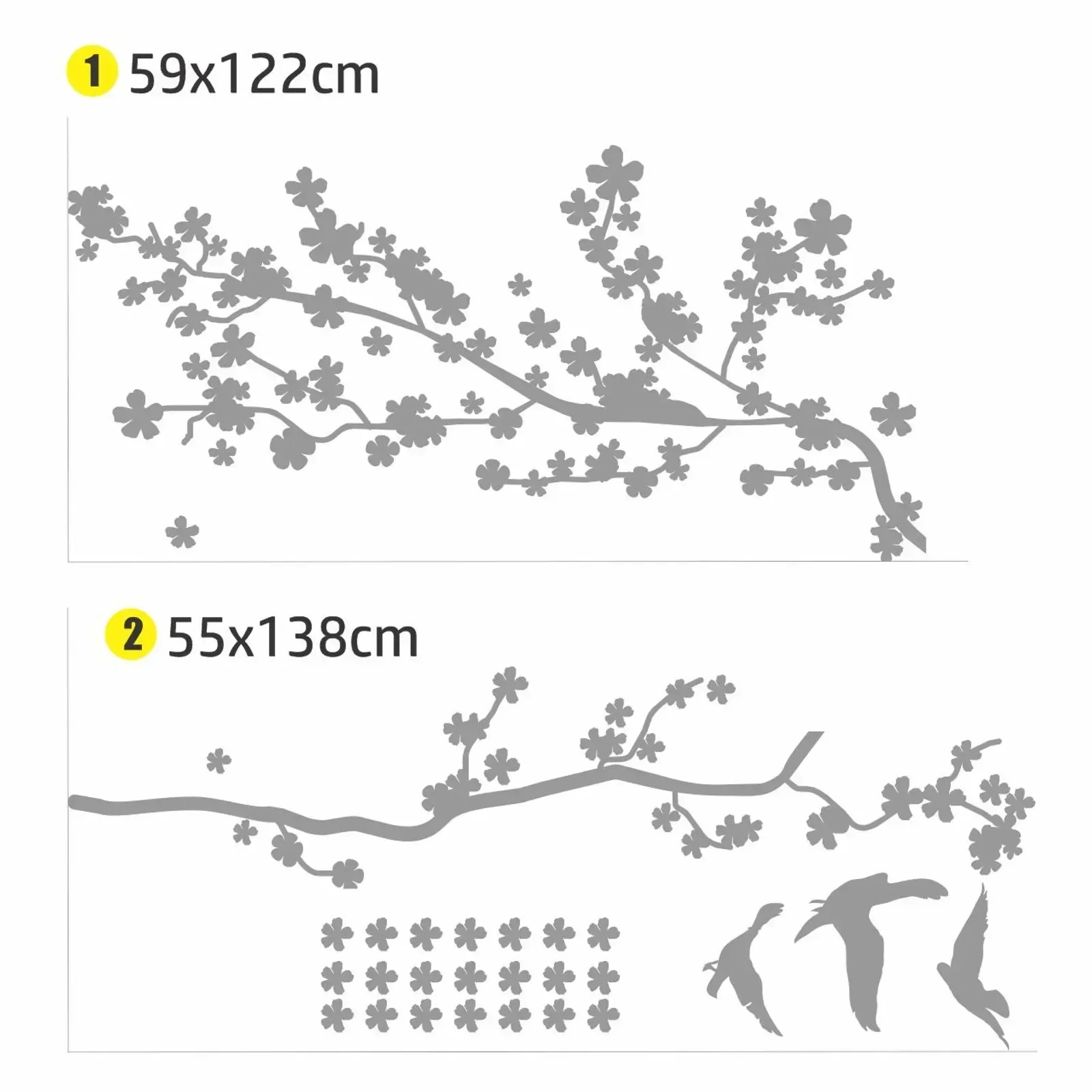 Ver imagem 2 de Adesivo Parede Árvore Ventania 55x138 Quarto Sala