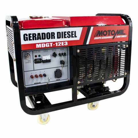 Gerador a Diesel Mdgt-12e3 - 12kva Trif.380v Mono.220v Motomil