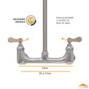 Ver imagem 5 de Misturador Duplo Comando De Parede Pré-lavagem Profissional