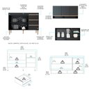 Ver imagem 3 de Armário de Cozinha Modulada Compacta 3 Peças 2,0m Essenza Móvel na Caixa