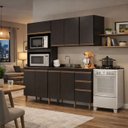 Ver imagem 1 de Armário de Cozinha Modulada Compacta 3 Peças 2,0m Essenza Móvel na Caixa