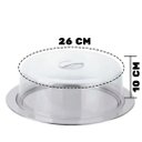 Ver imagem 5 de Bandeja para Bolo em Aço Inox C/ Tampa Acrílico 28x10cm