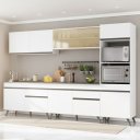 Ver imagem 1 de Cozinha Completa Modulada Bogotá 5 Peças Multimóveis com Vidro Reflecta, Puxador e Pés Personalizáveis