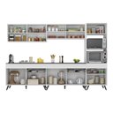 Ver imagem 7 de Cozinha Completa Modulada Bogotá 5 Peças Multimóveis com Vidro Reflecta, Puxador e Pés Personalizáveis