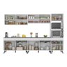 Cozinha Completa Modulada Bogotá 5 Peças Multimóveis com Vidro Reflecta, Puxador e Pés Personalizáveis - 7