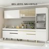 Cozinha Completa Modulada Bogotá 5 Peças Multimóveis com Vidro Reflecta, Puxador e Pés Personalizáveis - 4