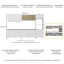 Ver mais imagens de Cozinha Completa Modulada Bogotá 5 Peças Multimóveis com Vidro Reflecta, Puxador e Pés Personalizáveis