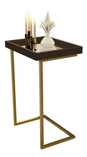 Mesa de Apoio Jb 4774 Império Móveis:nature Dourado