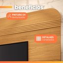 Ver imagem 6 de Rack Bancada Alpha com Painel Psy para TV até 80 Polegadas 1,80m Ripado Madeirado-Off White